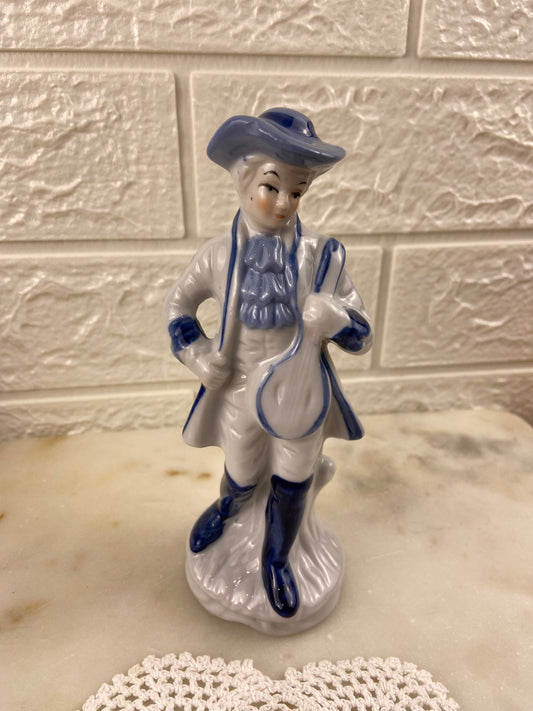 Porcelain Minstrel Figurine 7”