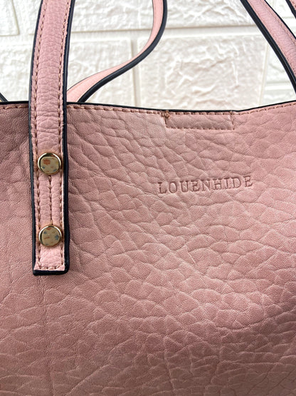 Pink Vegan Leather ‘Baby Riley’ Bag with Matching Travel Bag by Louenhide