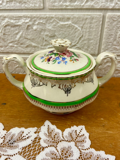 Porcelain Creamer and Sugar Bowl by W.H. Grindley
