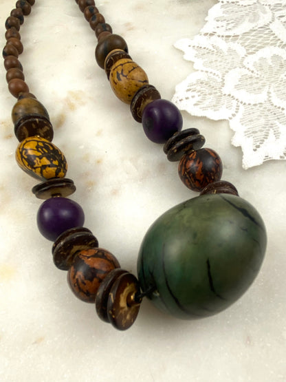 Polished Tagua Nut Necklace | Vegan and Eco Friendly