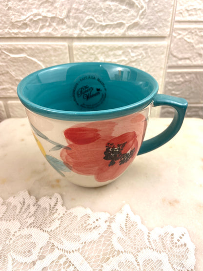 Pioneer Woman Ceramic Coffee Mug | Vintage Bloom Pattern