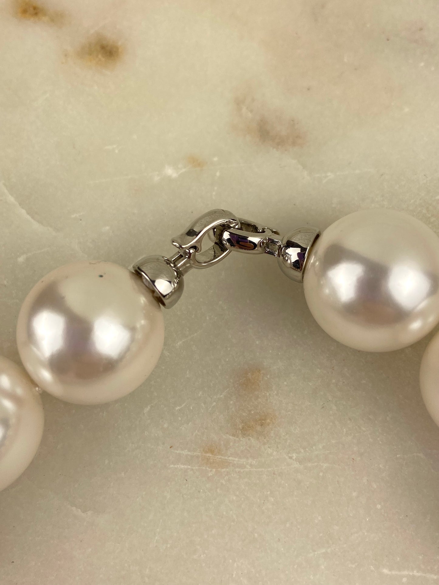 Hand Knotted Glass Pearl Necklace