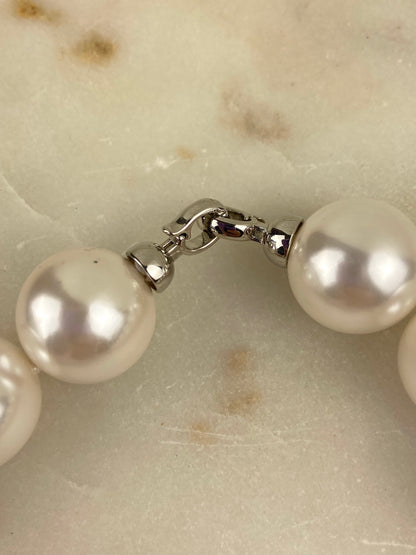Hand Knotted Glass Pearl Necklace