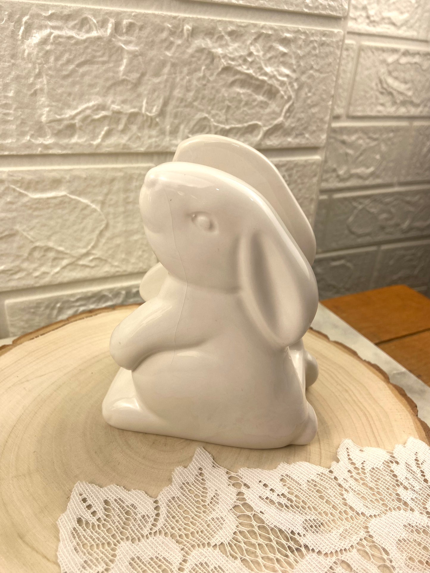Porcelain Bunny Napkin Holder