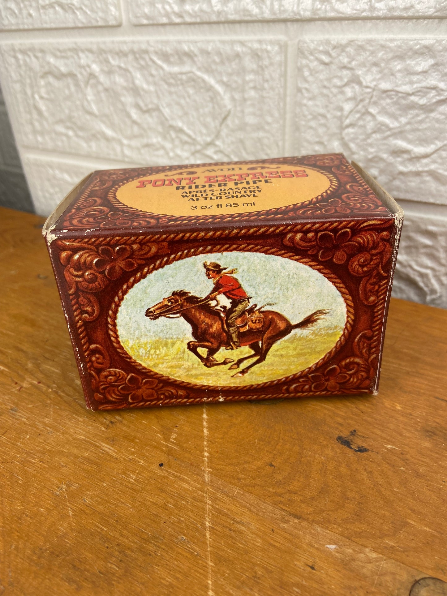 Vintage Avon | Pony Express Rider Pipe After Shave Decanter (Full)