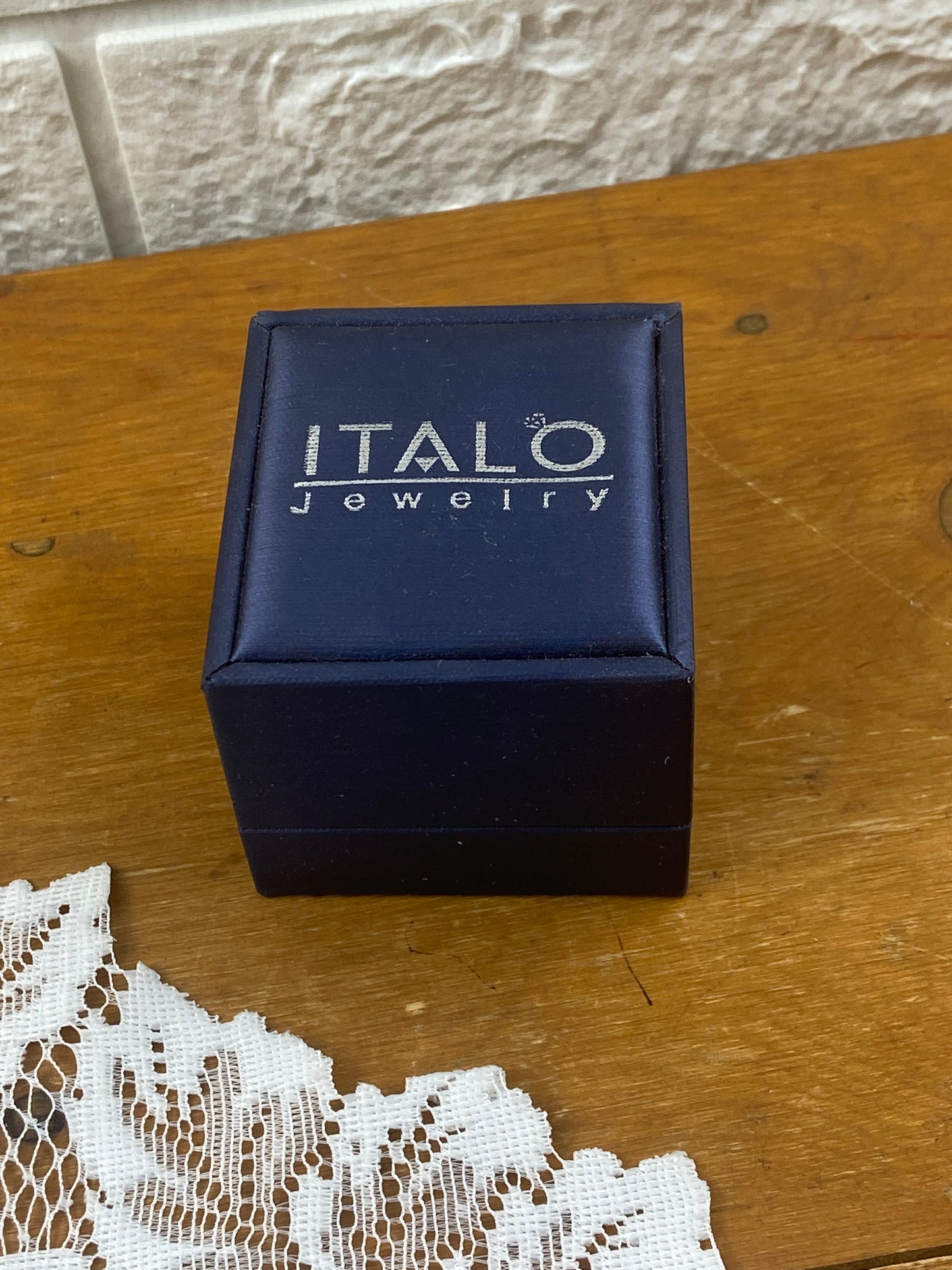 Blue and White Sapphire Eternity Ring | Sterling Silver 925 by Italo Jewelry