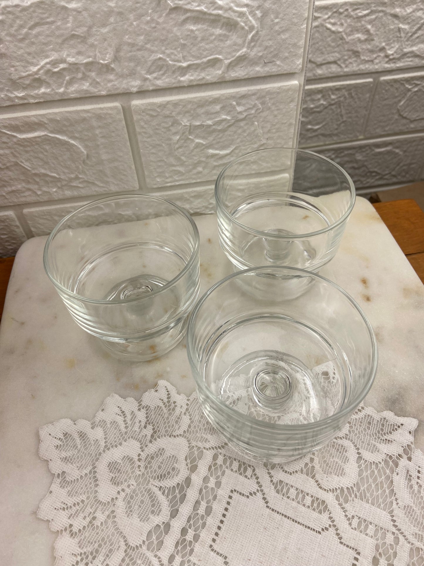 Set of 3 x Parigi Italian Glass Dessert Glasses