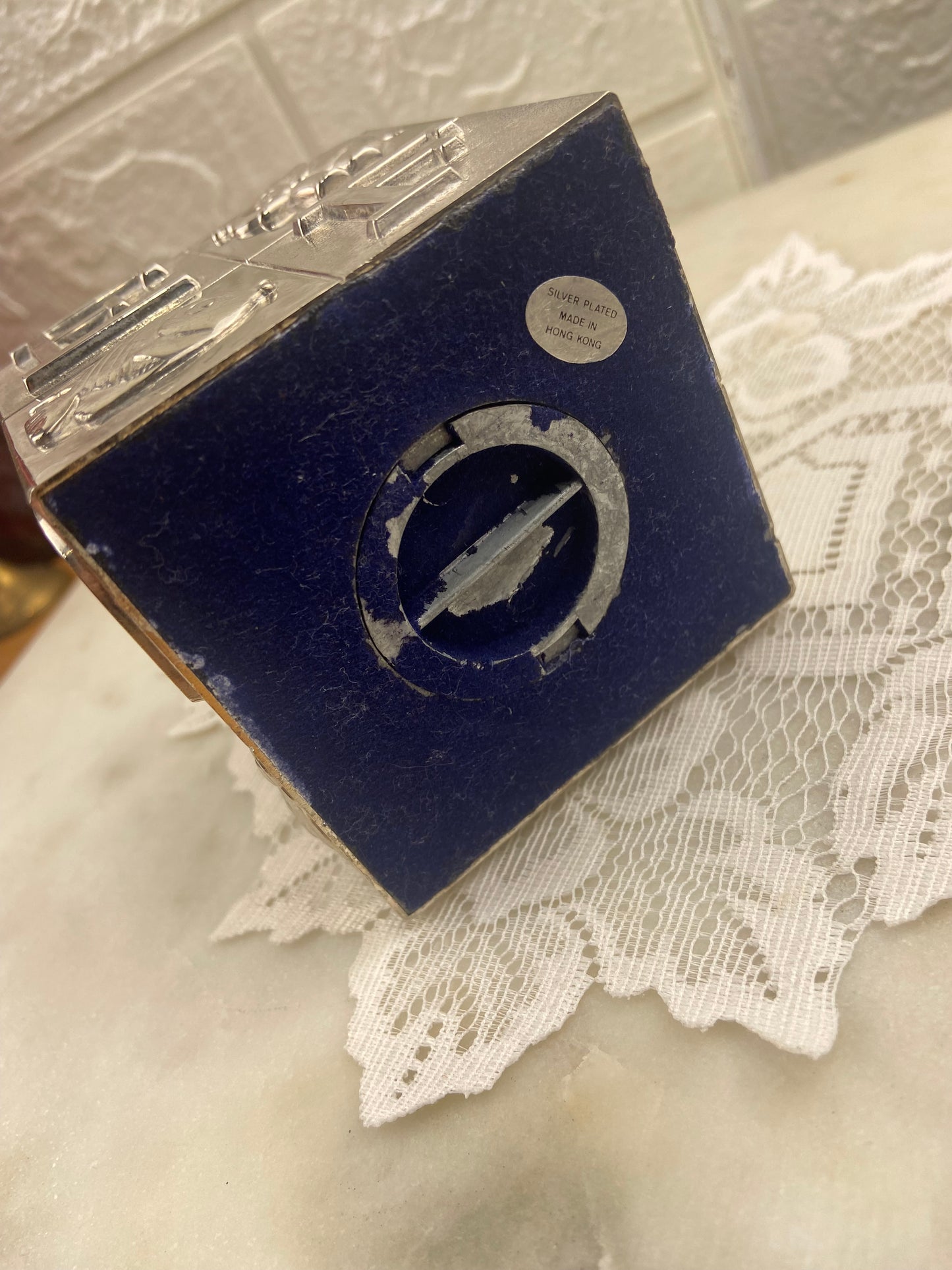 3” Silver-Plated Coin Bank | Alphabet Cube with Animals