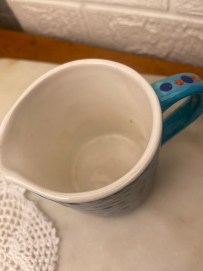 Blue Polka Dot Ceramic Creamer