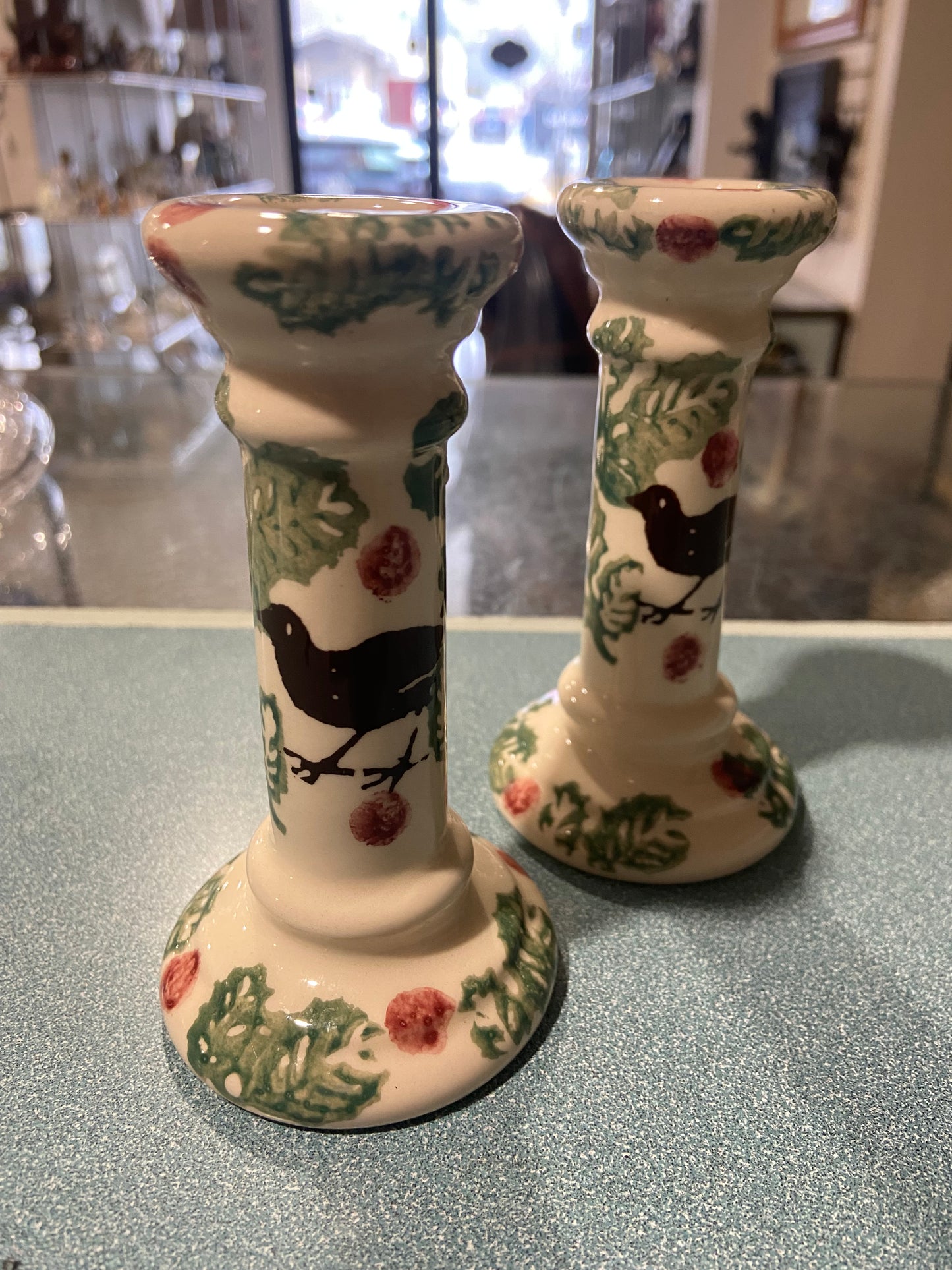 Ceramic Christmas Candlestick Holder
