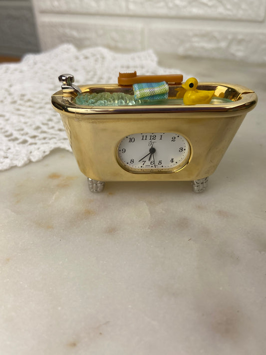 Bathtub Novelty Mini Clock by Seth Thomas