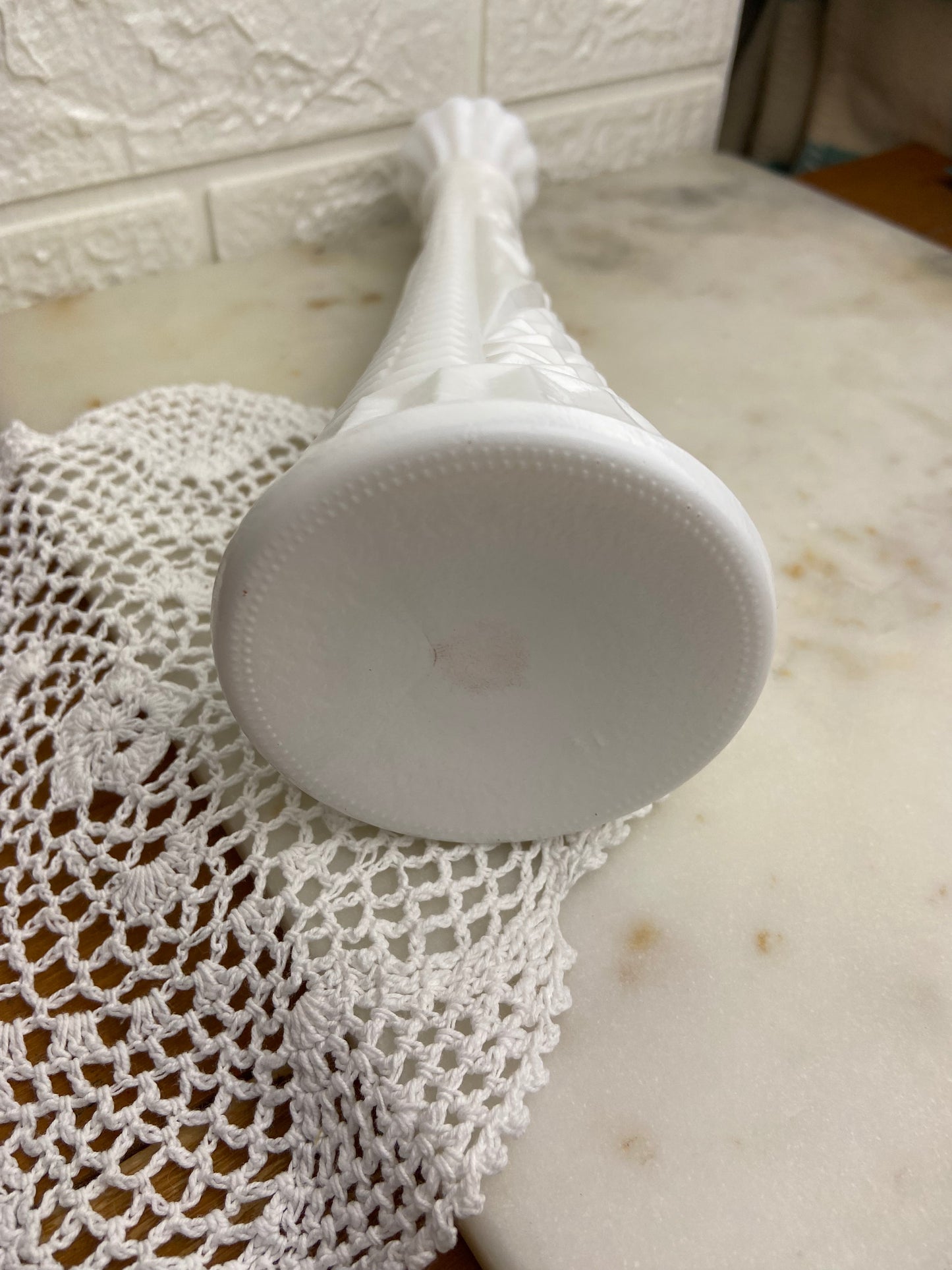 9” Milk Glass Bud Vase by Anchor Hocking