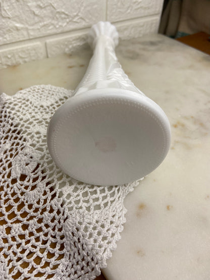 9” Milk Glass Bud Vase by Anchor Hocking
