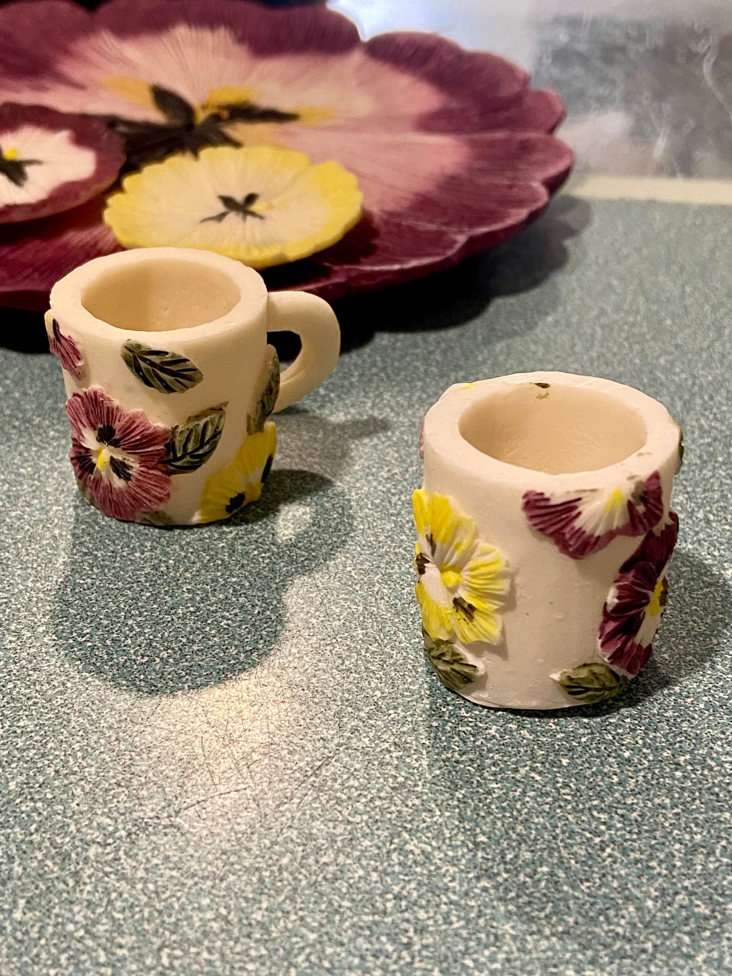 10 Piece Mini Tea Set | Pansy Floral Theme