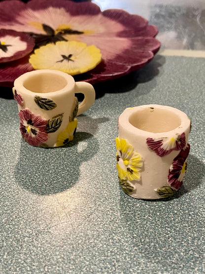 10 Piece Mini Tea Set | Pansy Floral Theme