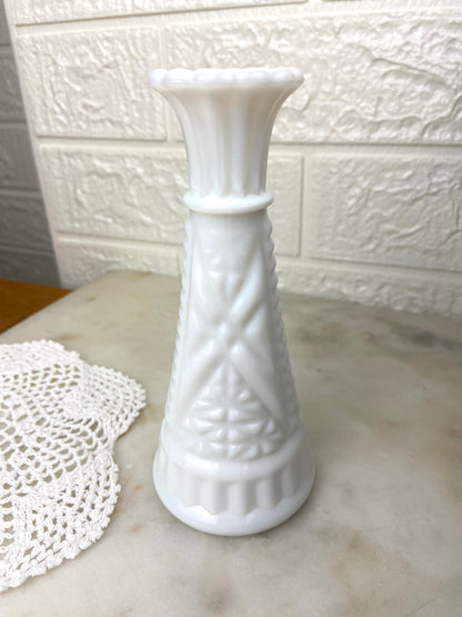 6” Milk Glass Bud Vase by Anchor Hocking