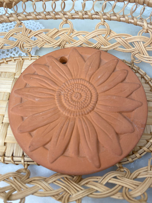 Sunflower-Shaped Terracotta Bread Warmer