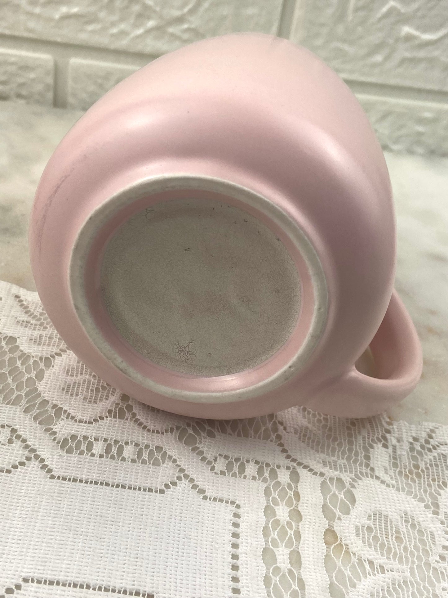 Pink and White Coffee Mug