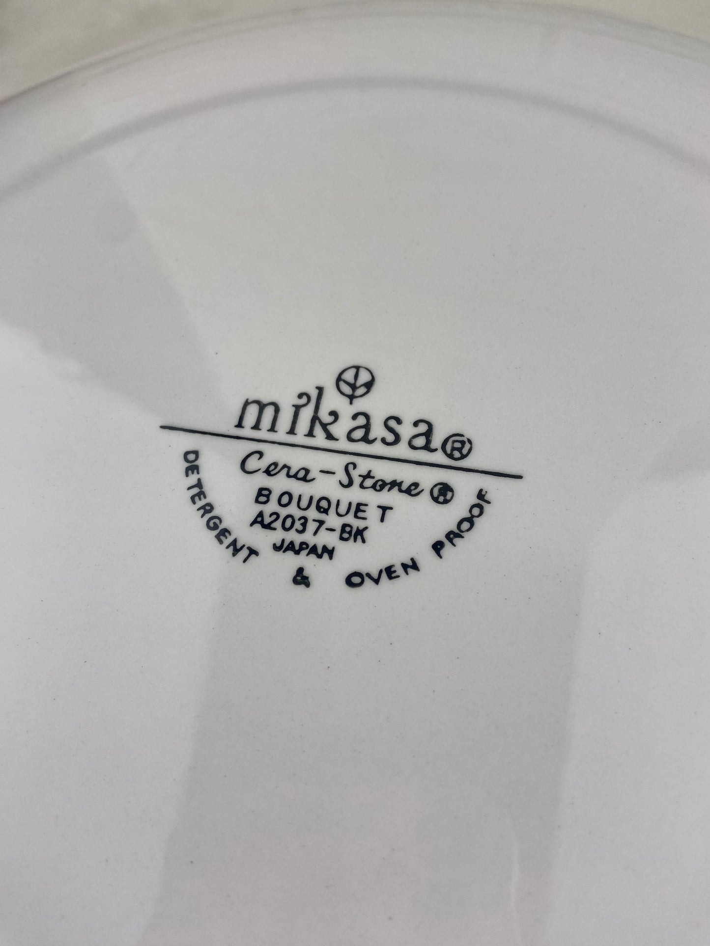 12” Mikasa Cera-Stone Serving Platter | Bouquet Pattern