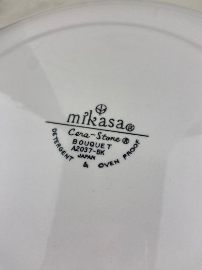 12” Mikasa Cera-Stone Serving Platter | Bouquet Pattern