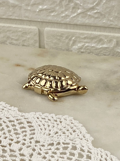 Vintage Avon | Small Turtle Perfume Compact (Empty)