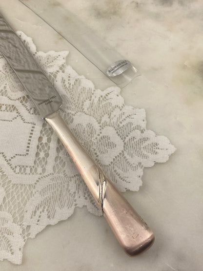 Embellished Wedding Cake Knife with Plastic Sleeve