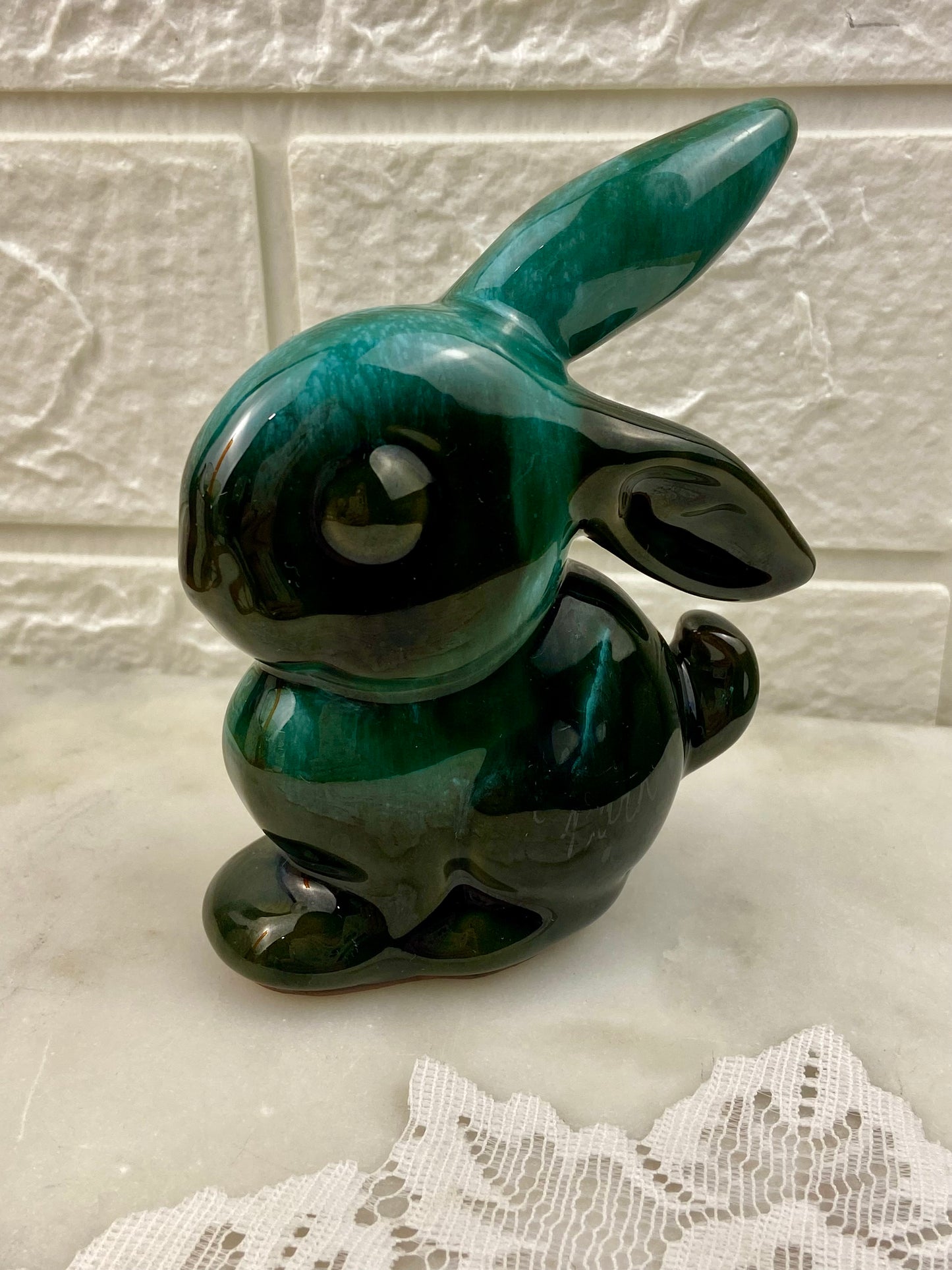 Small Clay Bunny Figurine by Blue Mountain Pottery