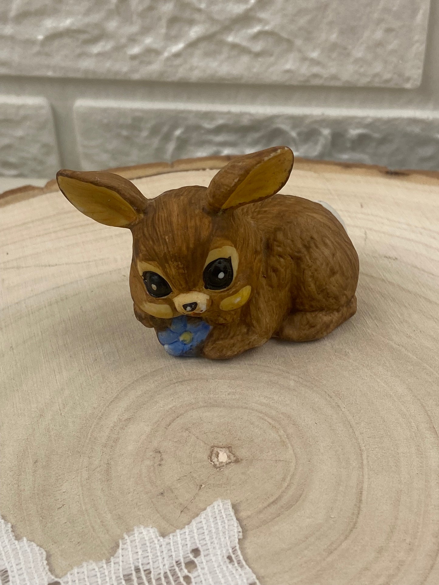 Small Handmade / Hand Painted Ceramic Bunny
