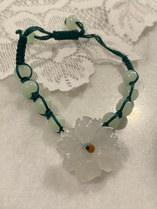 Jade / Jadeite Flower Bracelet