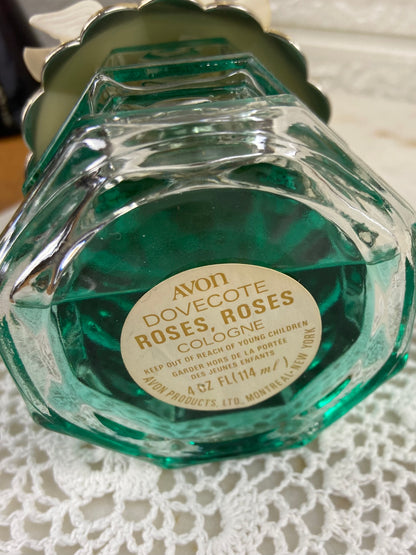 Vintage Avon | Dovecote Cologne Decanter (Roses, Roses) [Approx 60% Full]