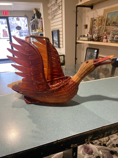 Wicker Flying Duck Basket
