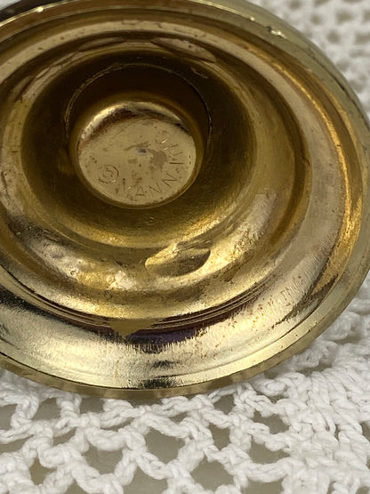 Brass and Enamel Pink Rose by Mann Inc.