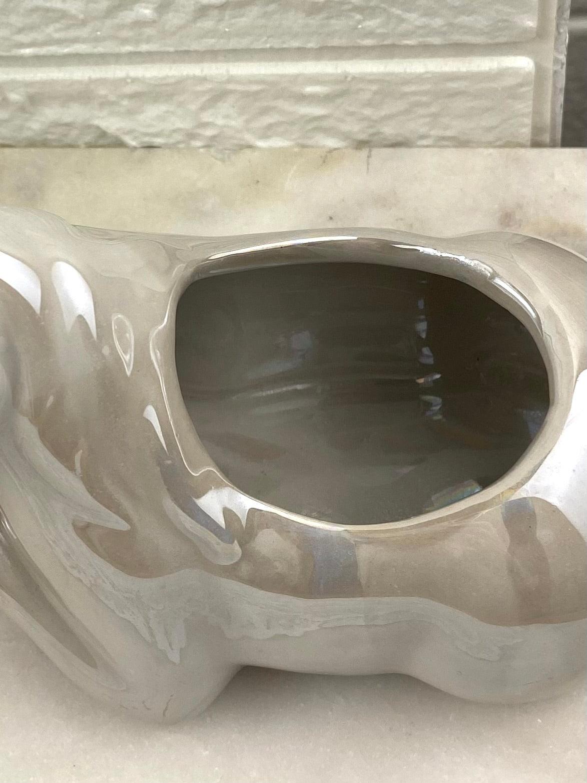 Cute Ceramic Unicorn Planter | Opalescent Glaze