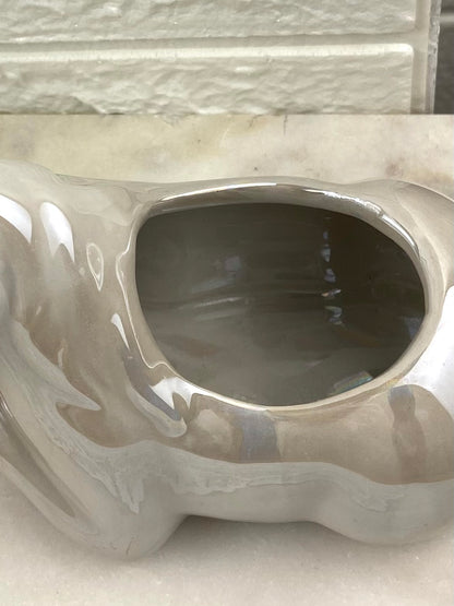 Cute Ceramic Unicorn Planter | Opalescent Glaze