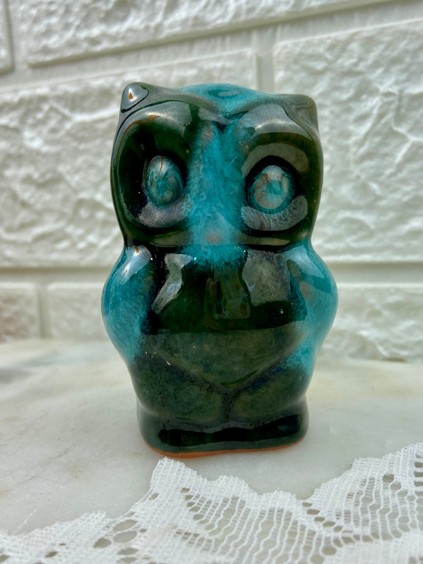 Small Clay Owl Figurine by Blue Mountain Pottery