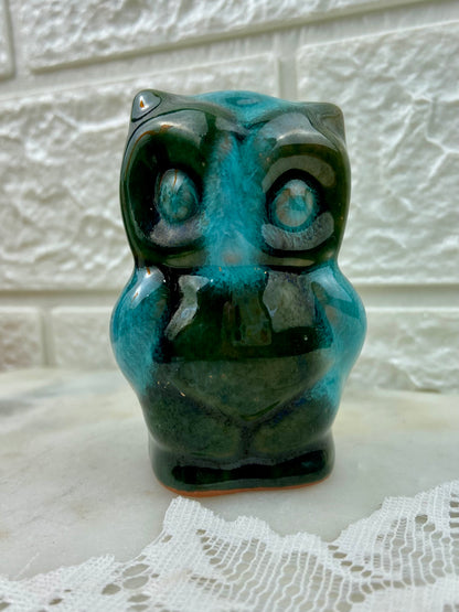 Small Clay Owl Figurine by Blue Mountain Pottery