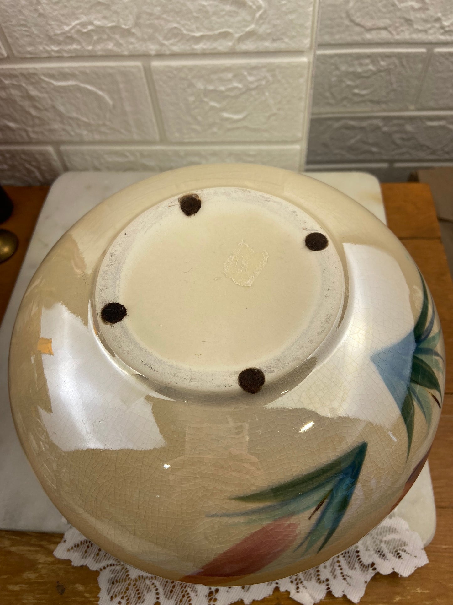 Glossy Squat Round Vase by Laurentian Pottery