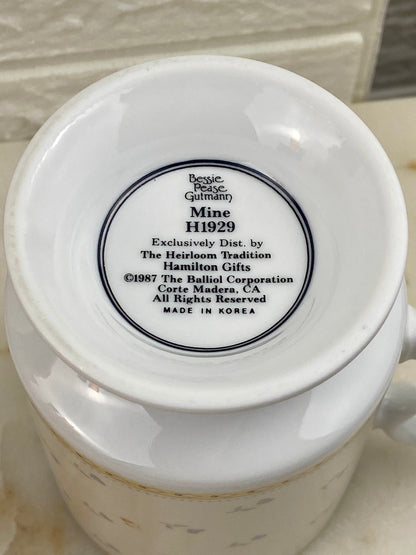 Vintage Pedestal Coffee Mug ‘Mine’ by Children’s Illustrator Bessie Pease Gutmann