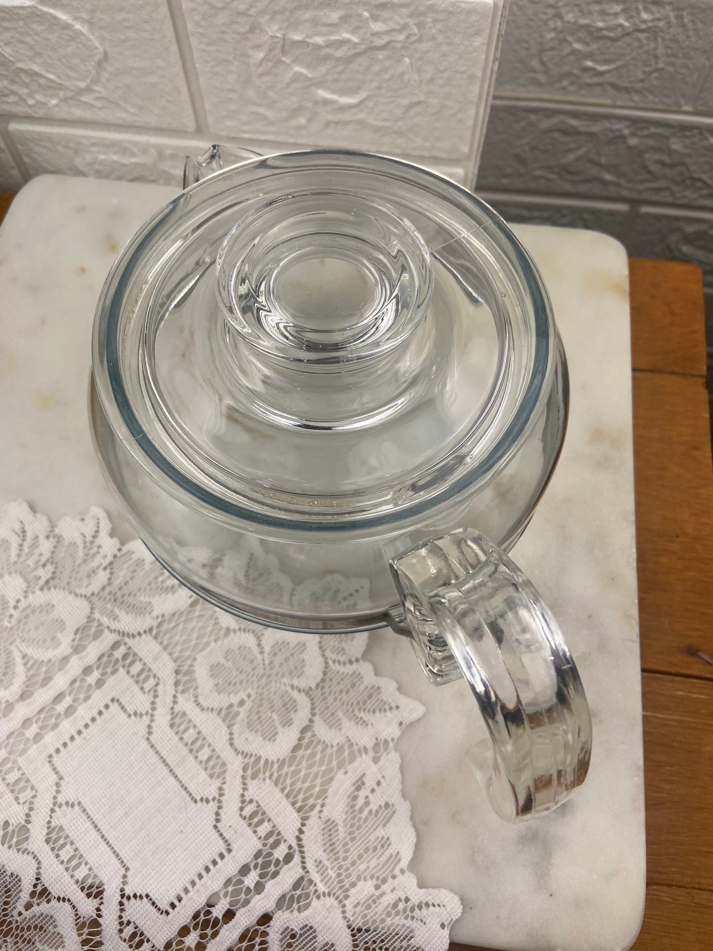 Vintage Flameware Glass Stovetop Kettle [Model No. 8446-B] by PYREX