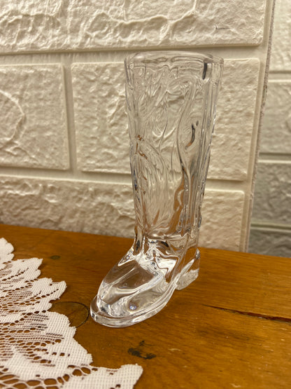 Glass Boot Mini Vase 4.5”