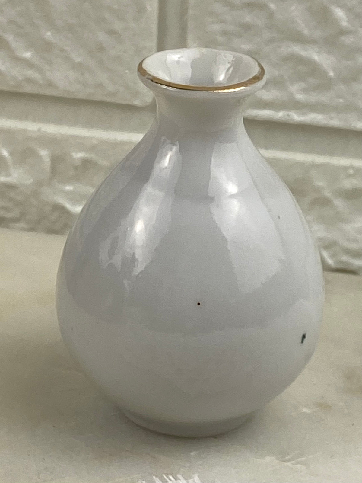 Porcelain Mini Vase with Painted Japanese Figure