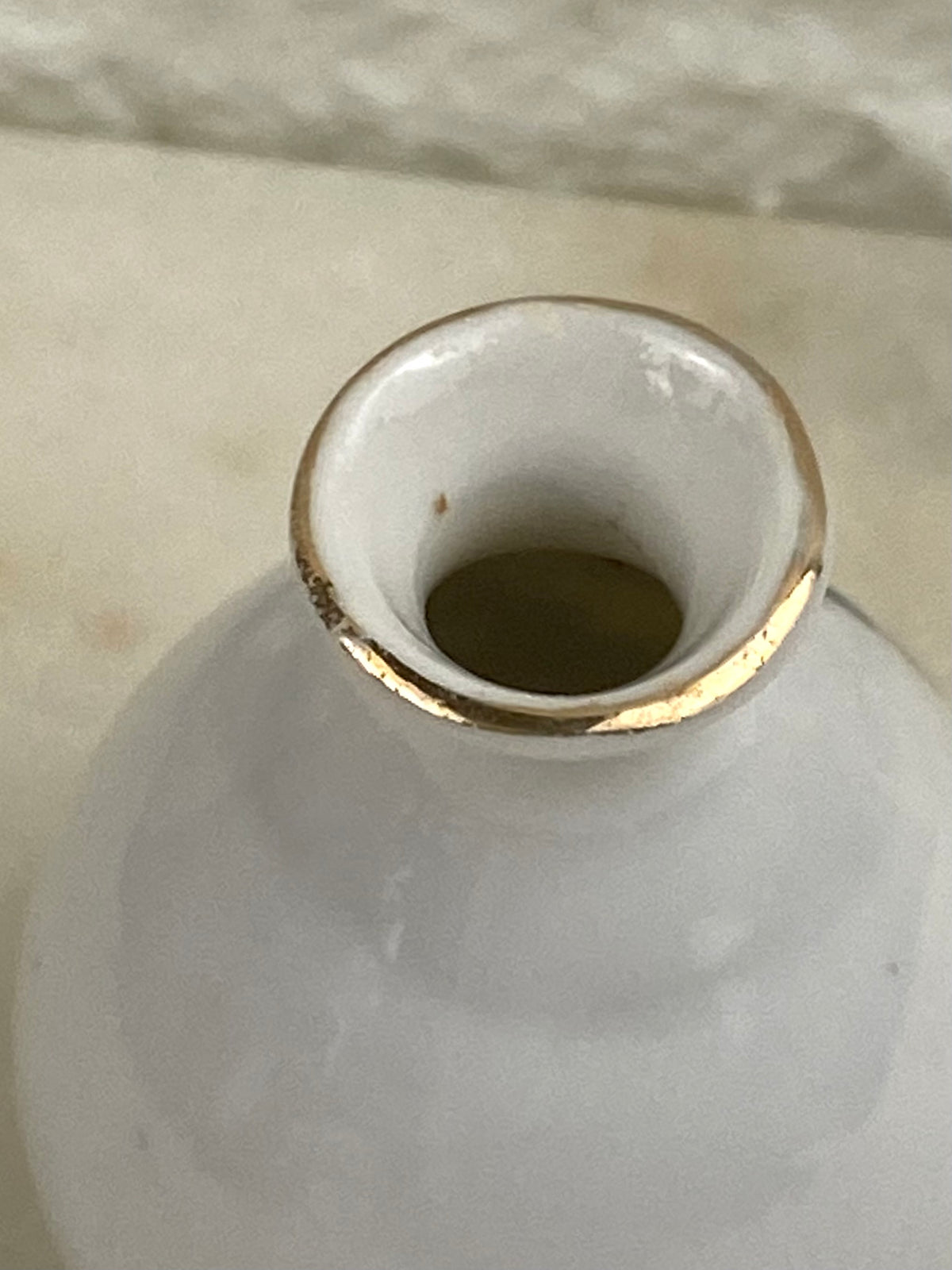 Porcelain Mini Vase with Painted Japanese Figure