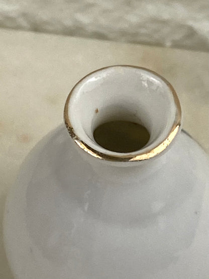 Porcelain Mini Vase with Painted Japanese Figure