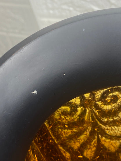 13” Brown and Amber Vase