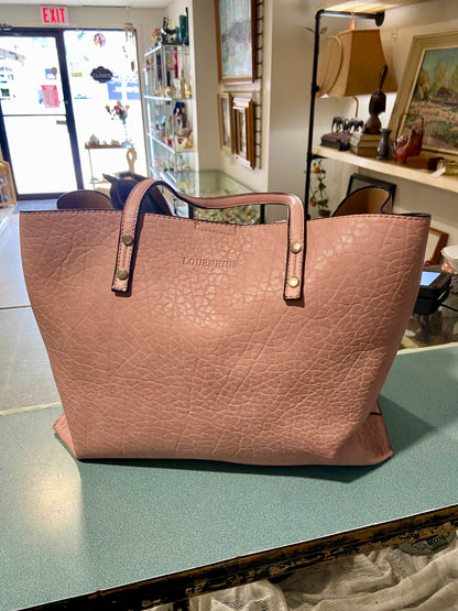 Pink Vegan Leather ‘Baby Riley’ Bag with Matching Travel Bag by Louenhide