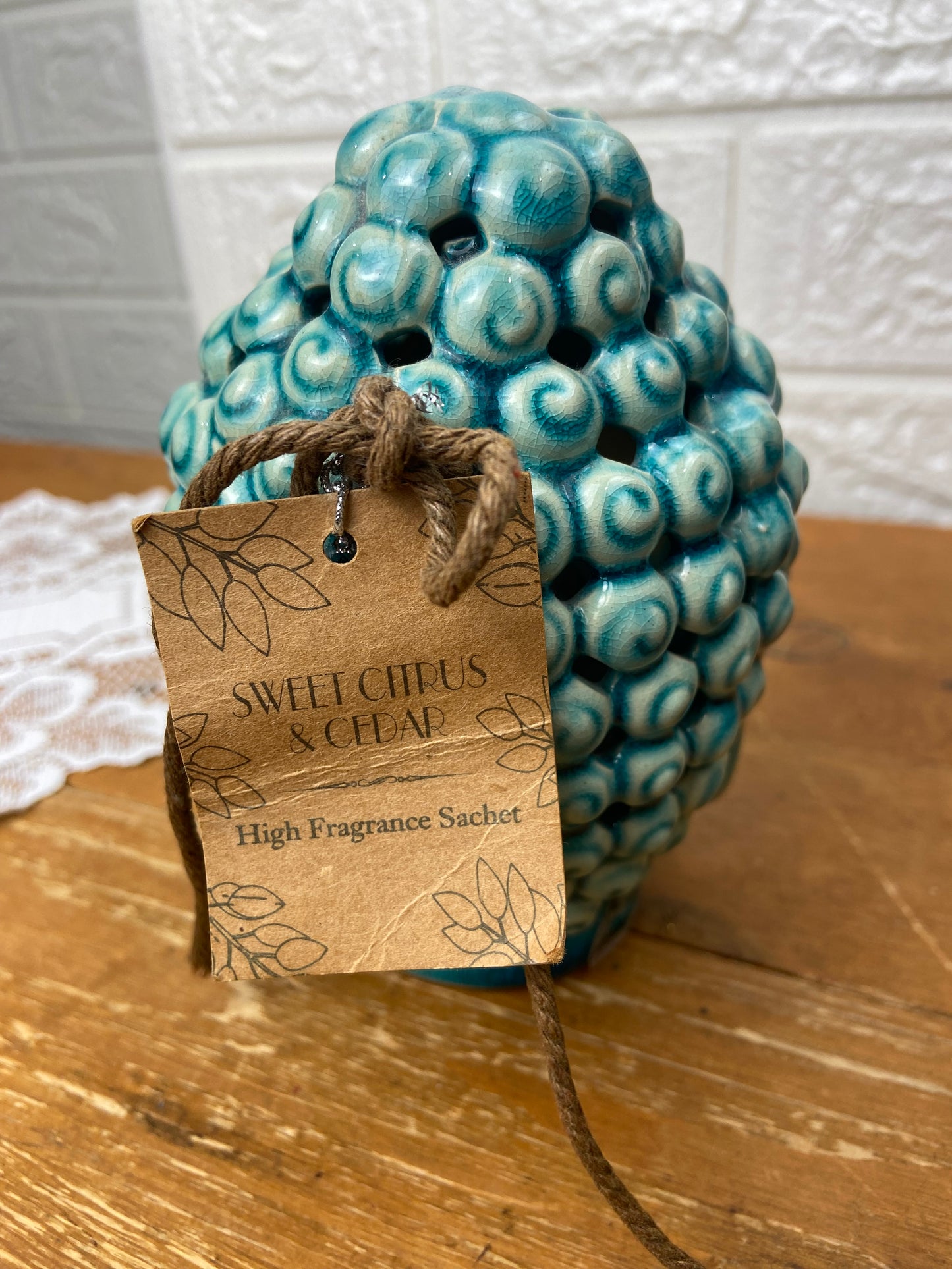 Ceramic Buddha Head | Scent Sachet Holder