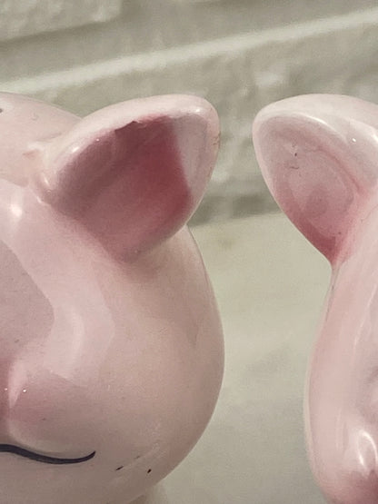 Pair of Polka Dot Pigs | Ceramic Salt & Pepper Shakers