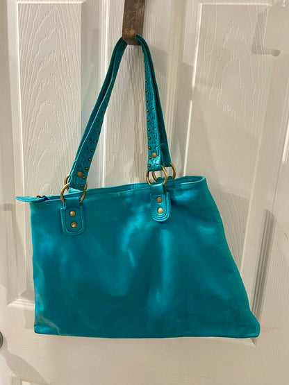 Teal Leather Handbag