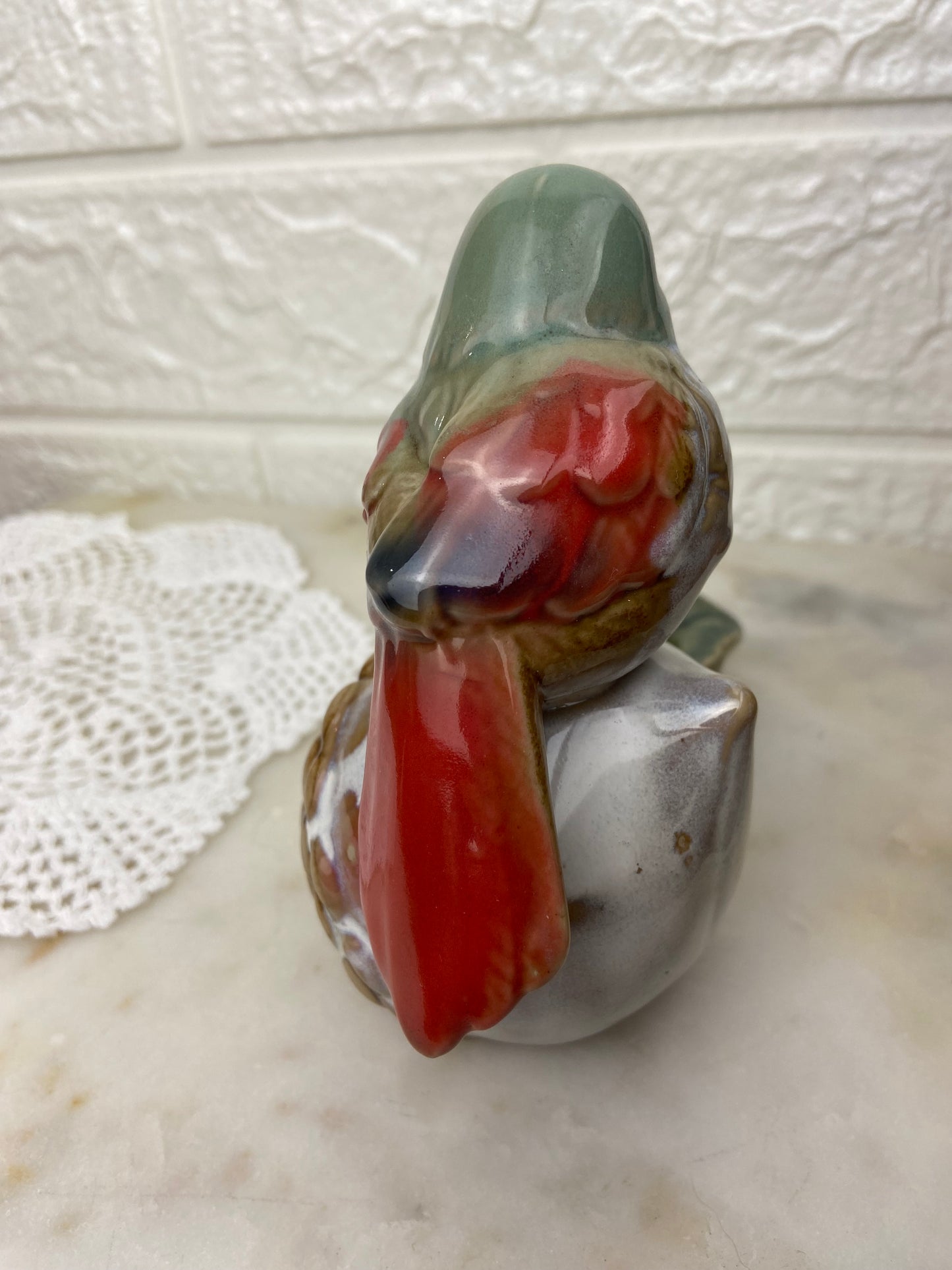 Ceramic Bird on a Pinecone Tealight Holder