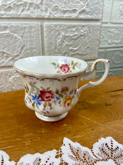 Royal Albert Bone China Teacup | Jubilee Rose Pattern